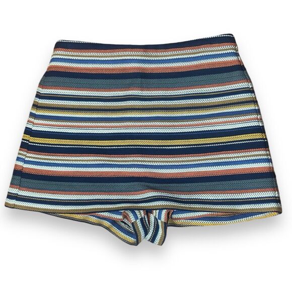 Zara Trafaluc Skort Multicolor Striped Skirt Shorts Women's Size S - Picture 3 of 8